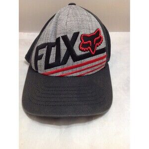 Fox Racing FITTED Hat Embroidered Teen Black/Red/Gray (Youth One Size OSFM)